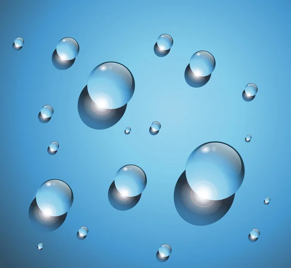 Vatten droppar vektor bakgrund. — Stock vektor