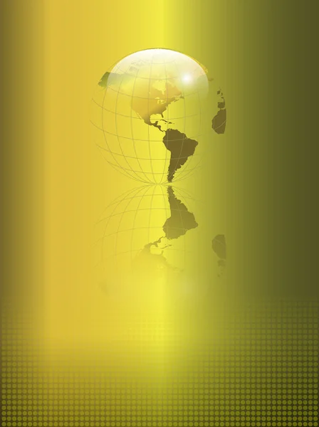 Fond abstrait globe d'or — Image vectorielle