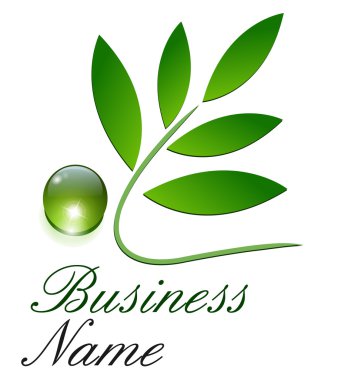 Logo ecological, green clipart