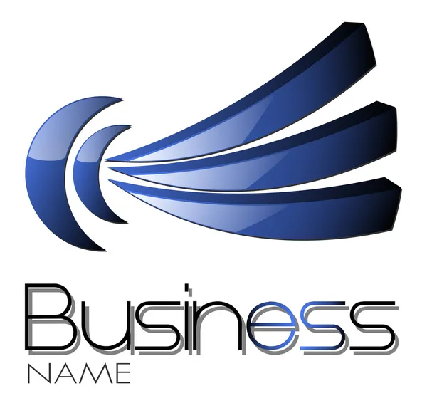 Logo design bleu — Image vectorielle
