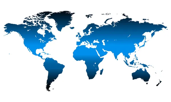 Mappa vettoriale del mondo — Vettoriale Stock