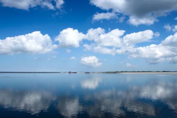 stock image Hydroelectric plant - artificial lake