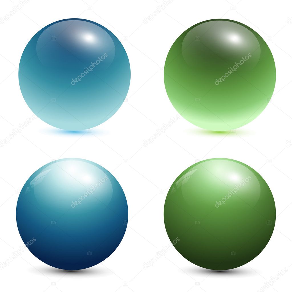 3D glass spheres