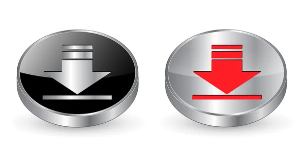 Télécharger icône, bouton — Image vectorielle