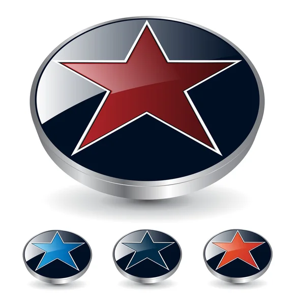 Logo 3d hvězda — Stockový vektor