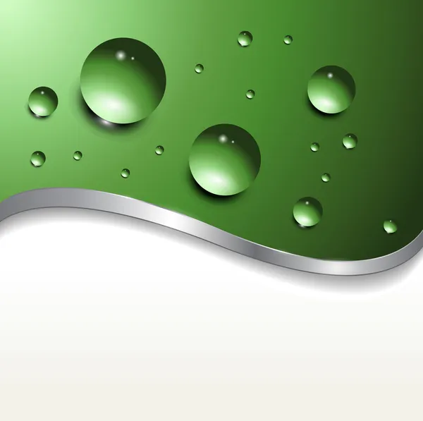 Fond abstrait avec gouttes d'eau — Image vectorielle