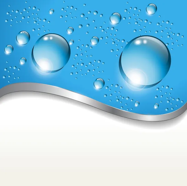 Fond abstrait avec gouttes d'eau — Image vectorielle