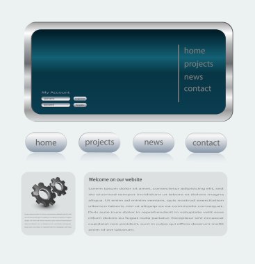 Business website template clipart