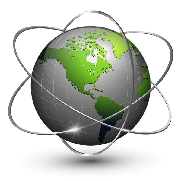 궤도와 지구 지구 — 스톡 벡터