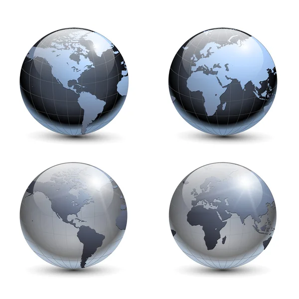 Aarde globes — Stockvector