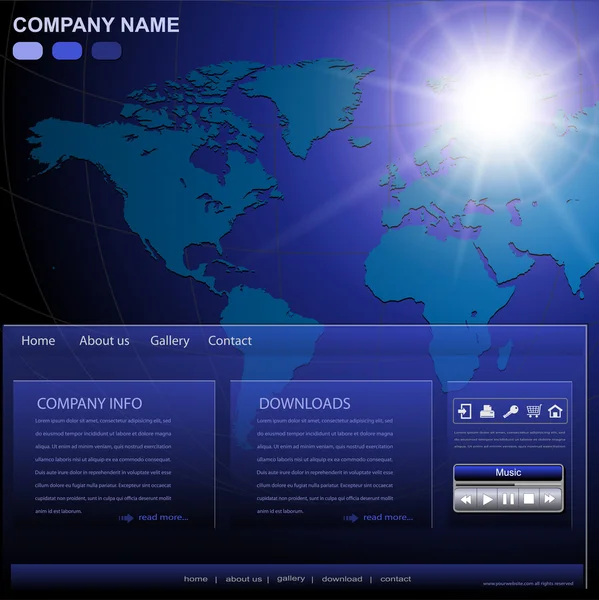 Modèle de site Web d'entreprise — Image vectorielle