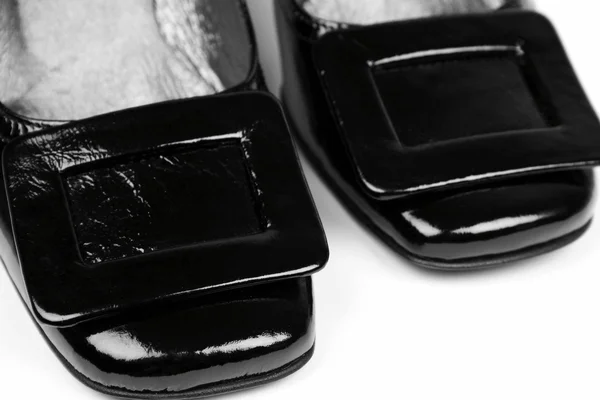 Černé ženy boty — Stock fotografie
