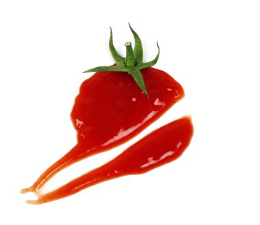 Ketchup drop concept clipart