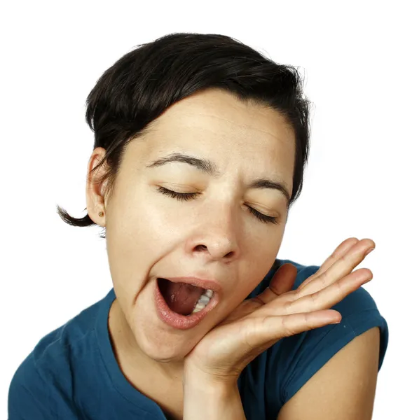 Mujer bostezando —  Fotos de Stock