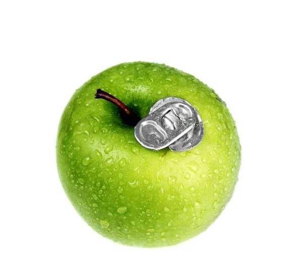 Can of apple juice — Zdjęcie stockowe