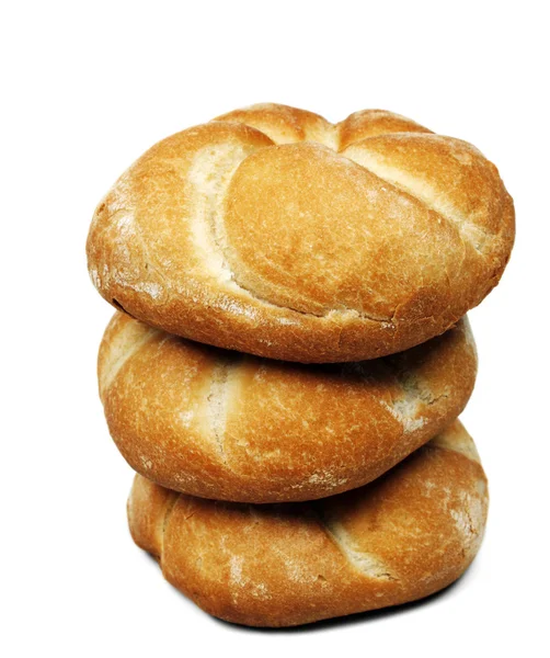 Tři rohlíky, chléb — Stock fotografie