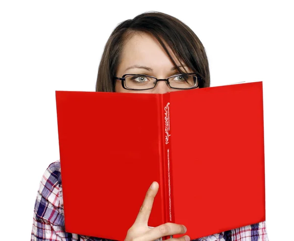 Vrouw met een boek — Stockfoto