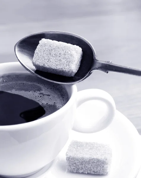 Кава і цукор — стокове фото