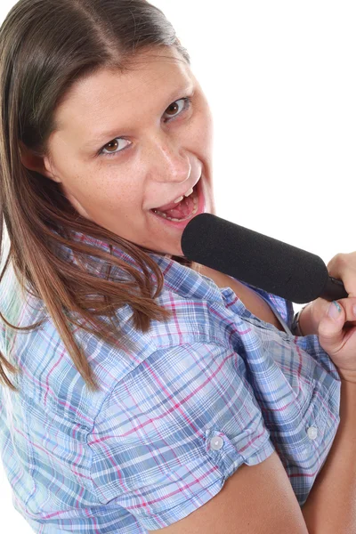 A singing woman — Stock Photo, Image