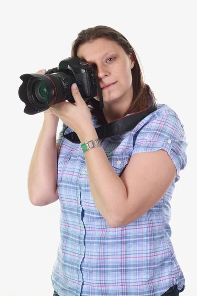 Naisvalokuvaaja — kuvapankkivalokuva