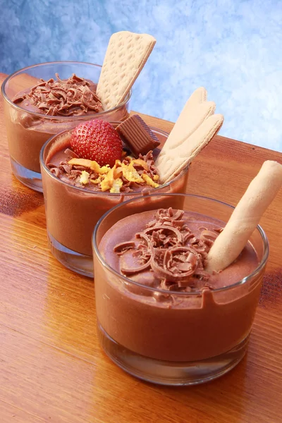 Mousse au chocolat — Fotografia de Stock