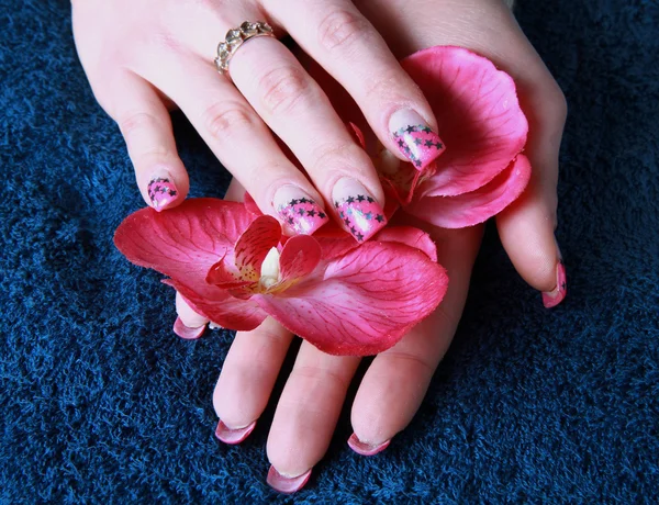 stock image Manicure with stars