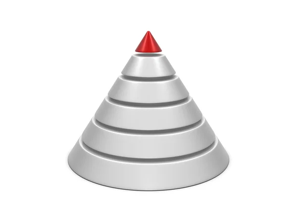 Gráfico de cone vermelho-branco — Fotografia de Stock