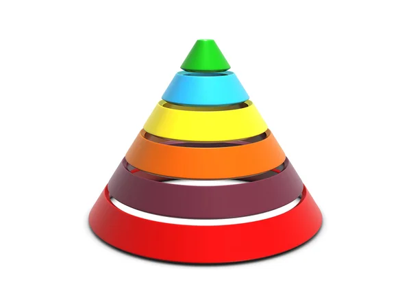 Kegel grafiek multi kleur — Stockfoto