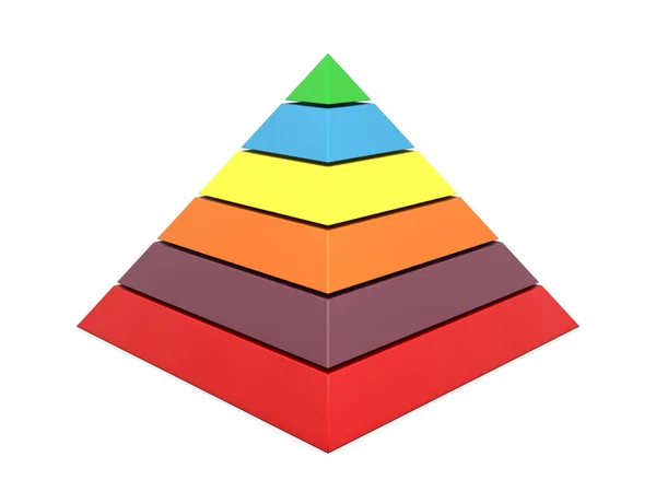 Gráfico de pirâmide multi cor — Fotografia de Stock