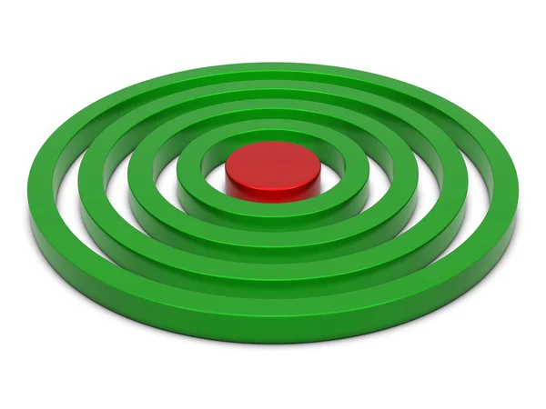 Кольцевая диаграмма зелено-красного цвета — стоковое фото