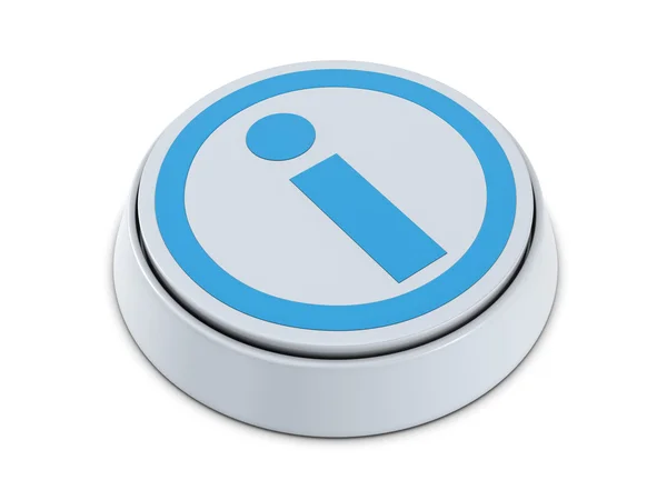 Info ボタン ホワイト ブルー — ストック写真