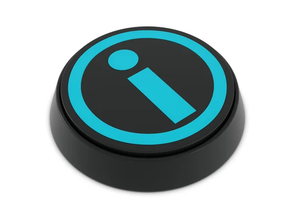 Info ボタン ブラック ブルー — ストック写真