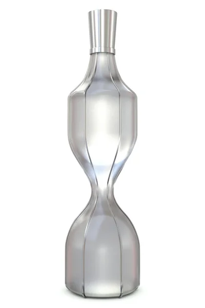 Blanco botella en blanco vidrio esmerilado —  Fotos de Stock