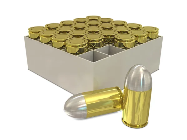 Bullets in holder — Stock Photo, Image