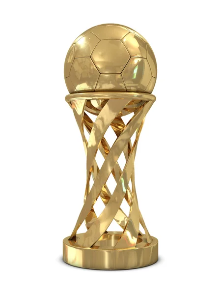 Trofeo de fútbol dorado —  Fotos de Stock