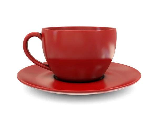 Xícara de café vermelho — Fotografia de Stock