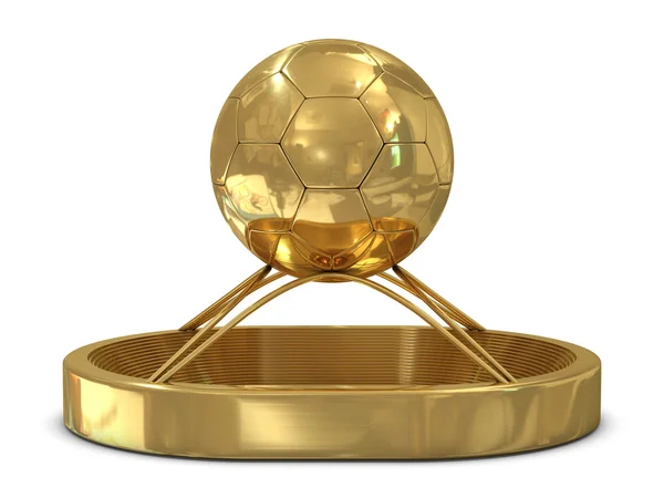 Golden trophy with stadium — Stok fotoğraf