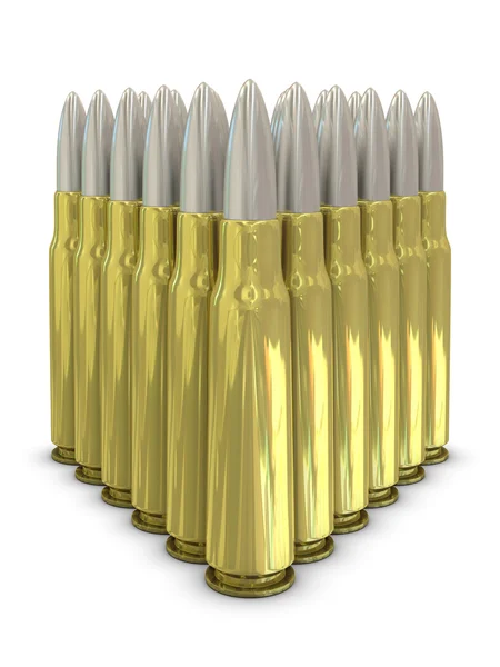 Rifle bullets in group — Stock Photo, Image