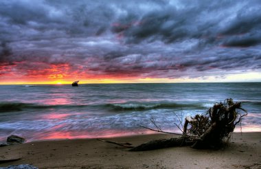 Lake Huron at Dusk clipart