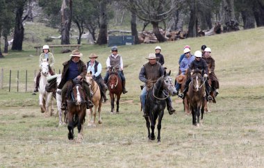 Group of horseriders clipart