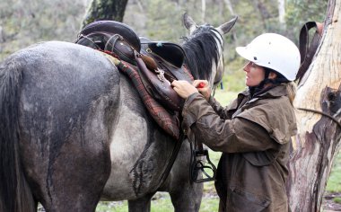 Female rider clipart