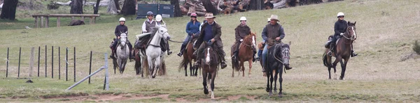 Gruppe von Reitern im Outback — Stockfoto