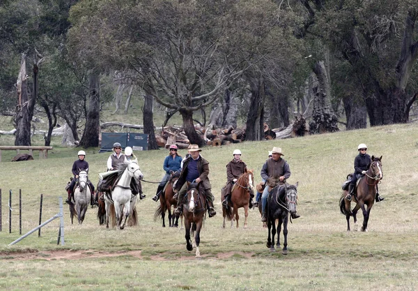 Skupina horseriders — Stock fotografie