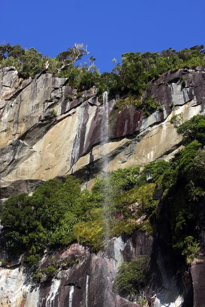 Milford sound vattenfall — Stockfoto
