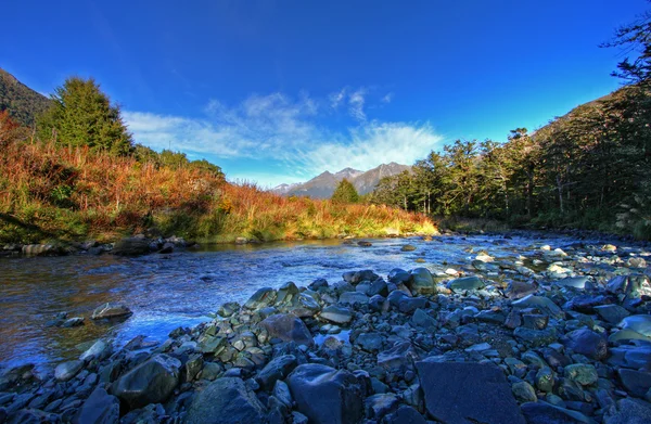 Berg och floden landskap — Stockfoto