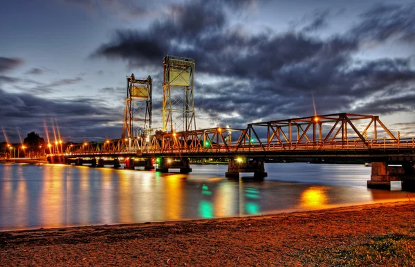 Natt bridge — Stockfoto