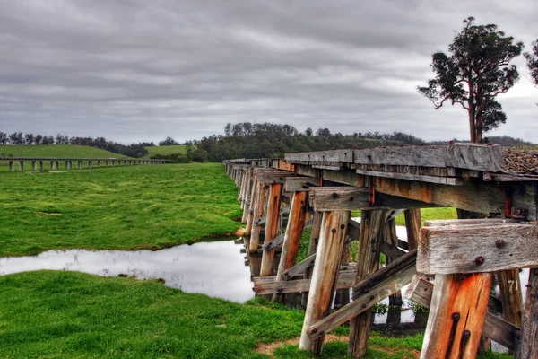 Старый железнодорожный мост — стоковое фото