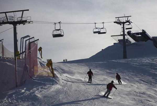 Ski lift in italian Dolomites — Stock Photo, Image