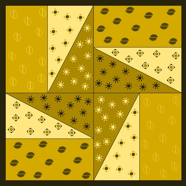 Żółty patchworku — Zdjęcie stockowe