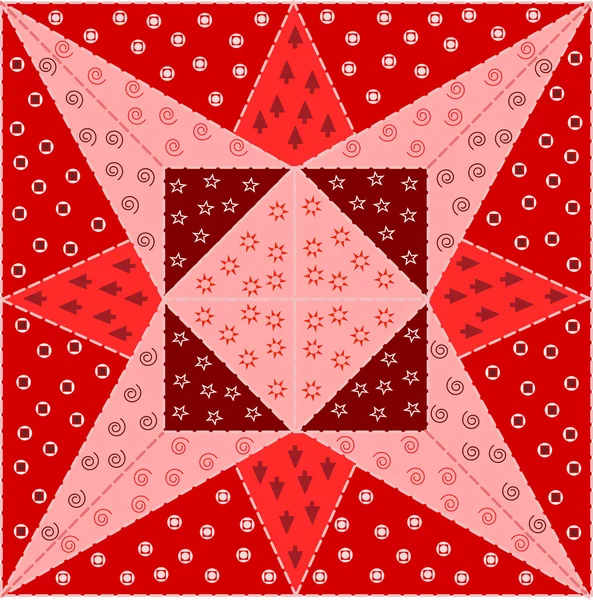 Red patchwork — Stock Photo, Image